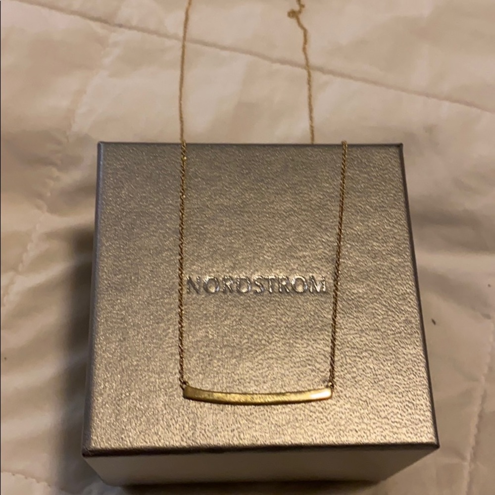 Bony levy solid gold bar necklace